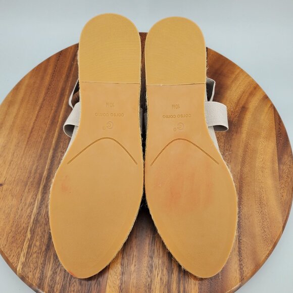 Corso Como Flats Women's 10 M Gray Leather Bellah Espadrille Wedge Comfort Shoes - Picture 9 of 10